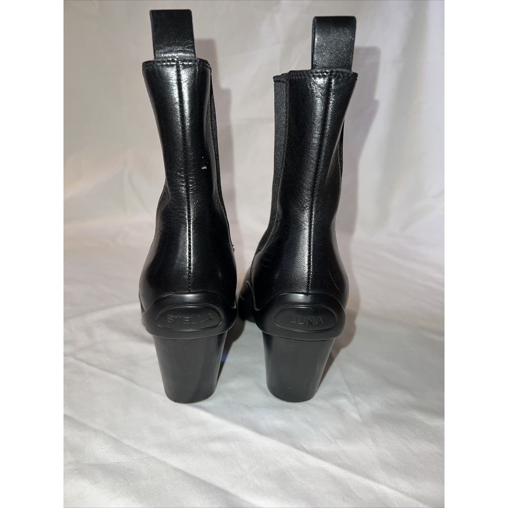 Stella Luna Ankle Boots Womens Size 37 Cowboy Heel Leather - Picture 4 of 8
